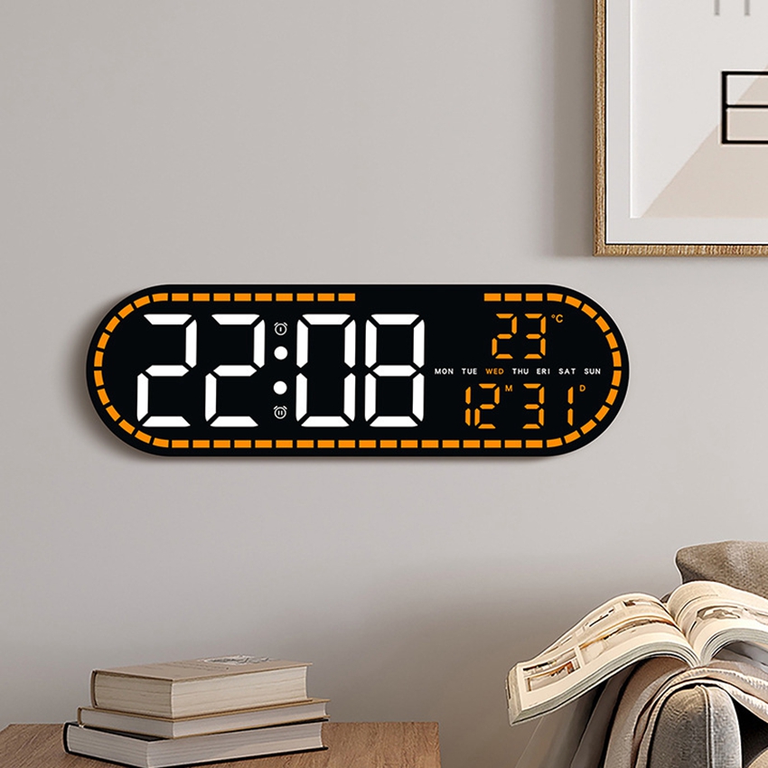 Modern Electronics Gadgets - Large Digital Wall Clock Temperature and