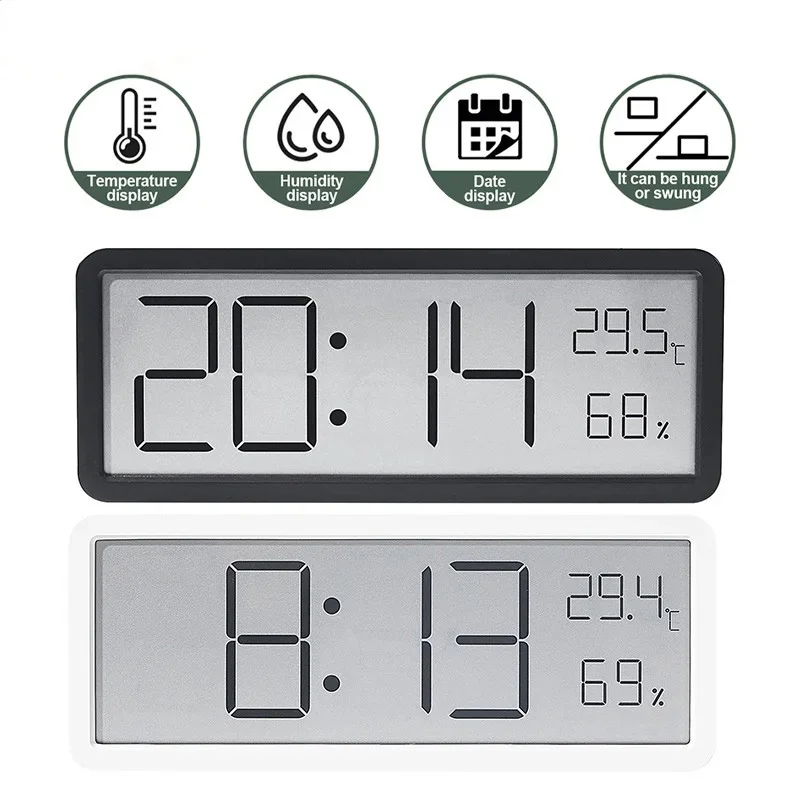 Modern Electronics Gadgets - LCD Screen Digital Wall Clock Time