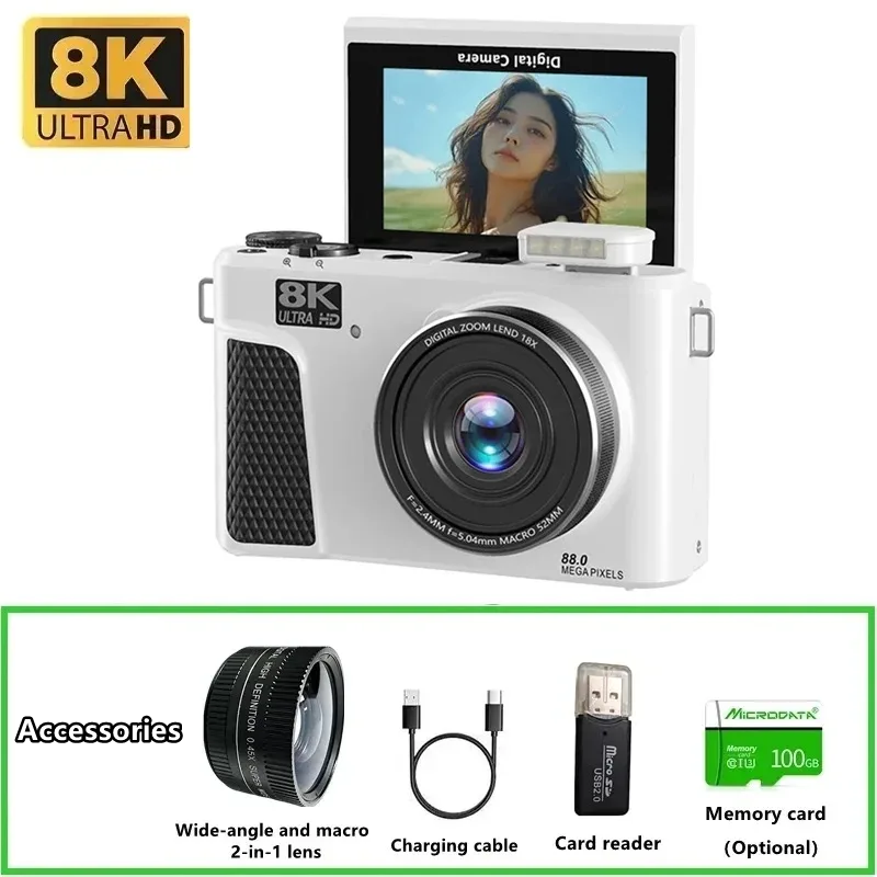 Electronics Gadgets For Home - WD300 8K Digital Camera 88MP video