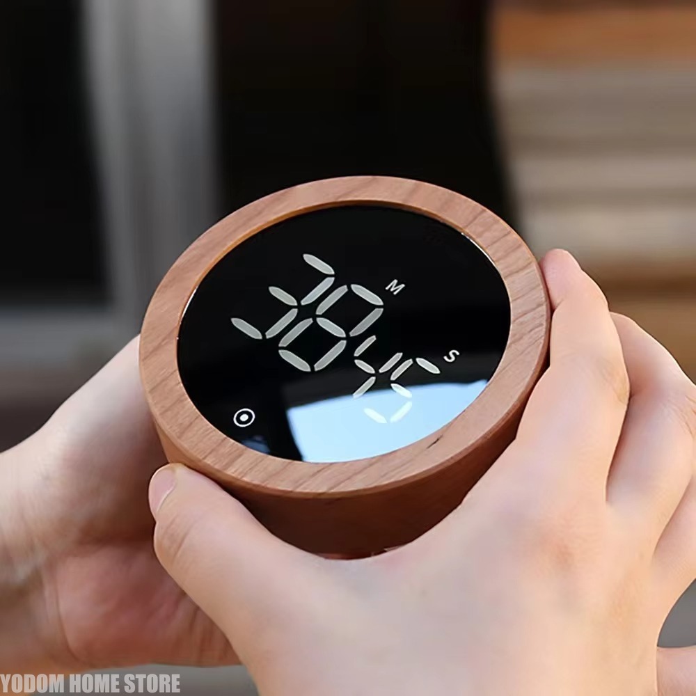 Electronics And Gadgets With I - LED Electronic Rotating Wood Grain Timer