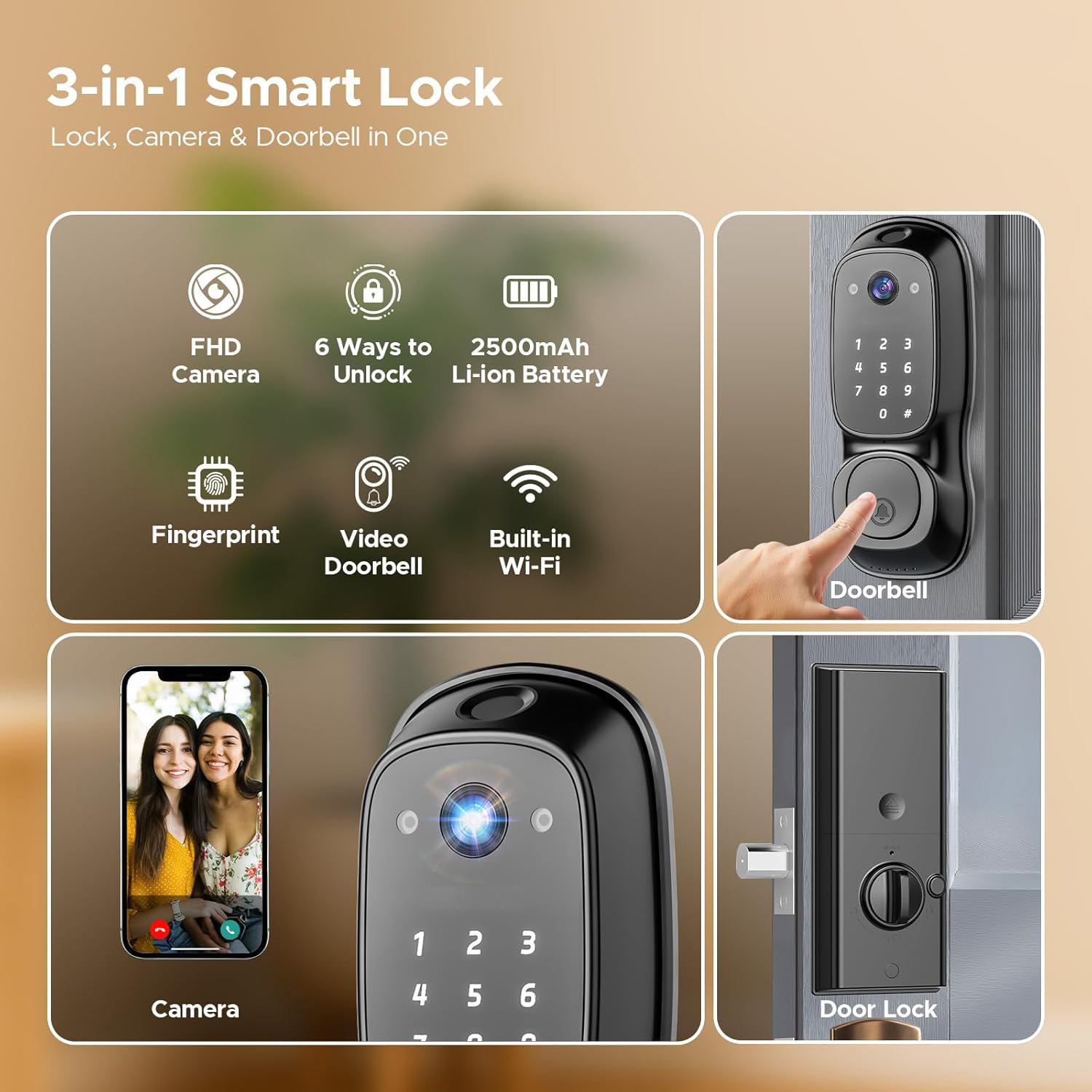 Tuya Wifi Smart Door Lock ‎Cam - Electronics & Gadgets Starting With D review and price