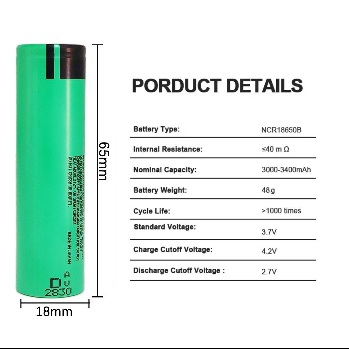 18650 Battery 3.7V 3000MAH Hig - Electronics And Gadgets Ce review and price