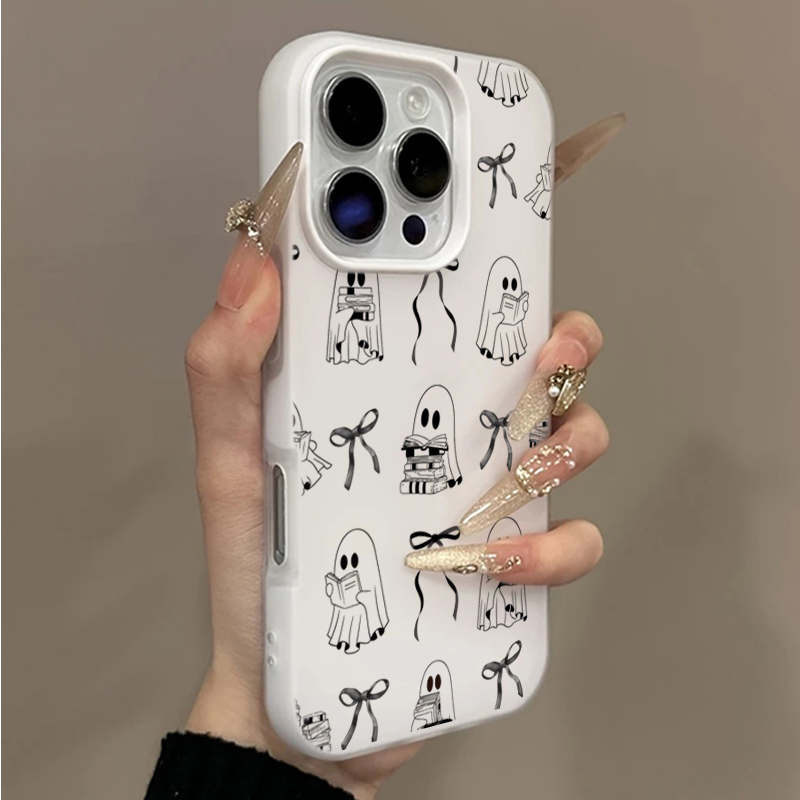 Cute Halloween Book Ghost Bow  - Apple Iphone 15 review and price