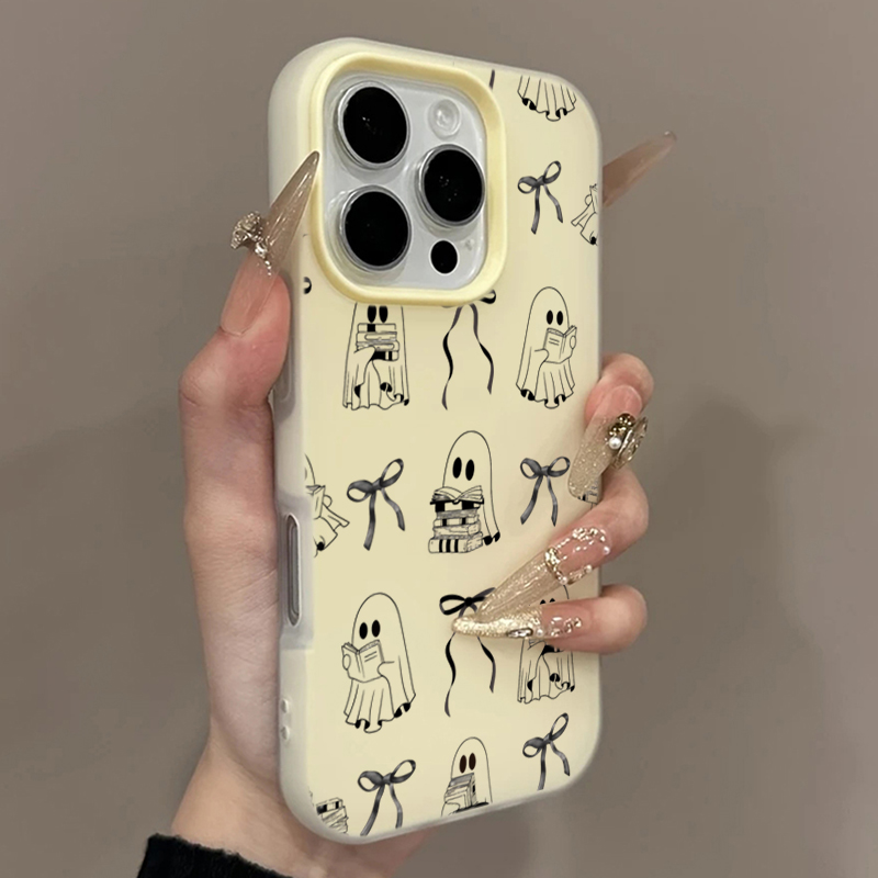 Cute Halloween Book Ghost Bow  - Apple Iphone 15 review and price